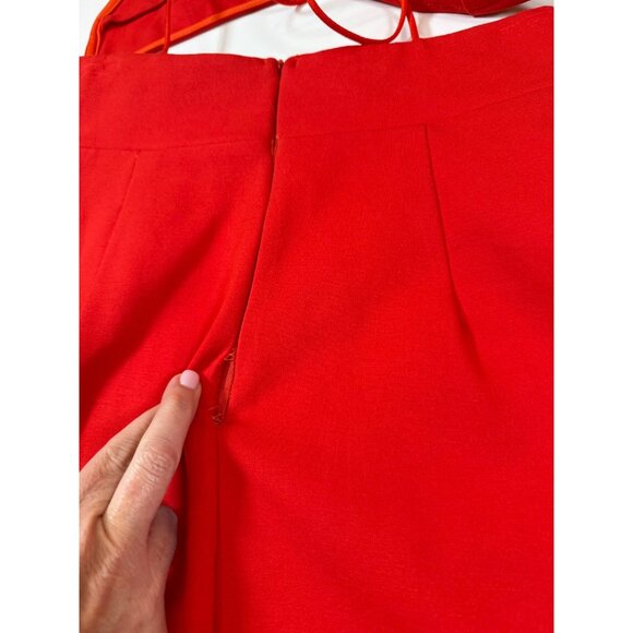 Superdown red cutout dress small spaghetti straps FLAW (bin LL150) - Picture 8 of 12